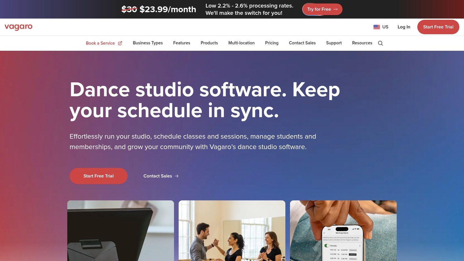 Vagaro (Dance Studio Software)