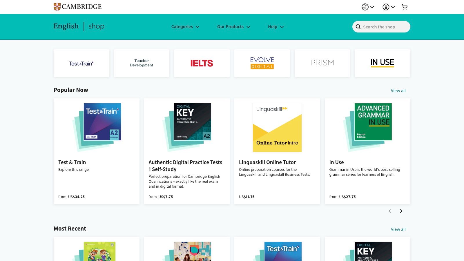 Cambridge English (English Shop + Cambridge One)