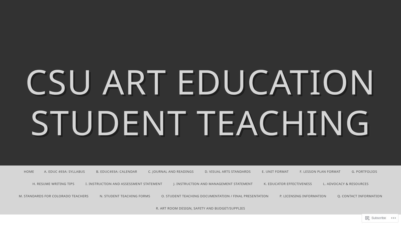 CSU Art Education (Colorado State Univ.) — Unit Plan Template 2017 (PDF)